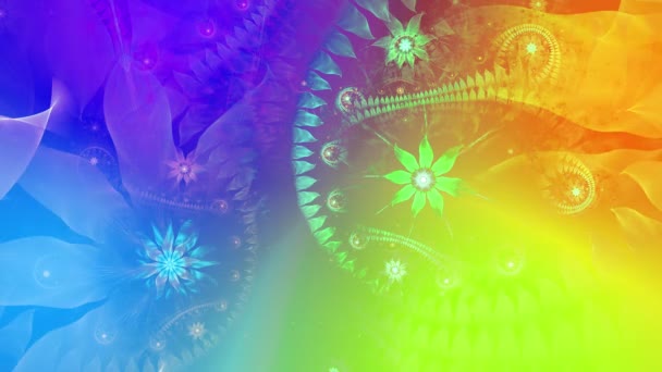 Psychedelic Mesmerizing Color Changing Abstract Fractal Background Intricate Changing Wavy — Stock Video