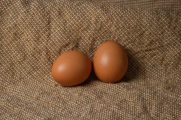 Los Huevos Están Saqueo Huevos Pollo Marrón — Foto de Stock
