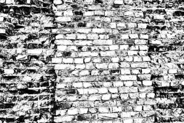 Eski model tuğla duvarın arka planı