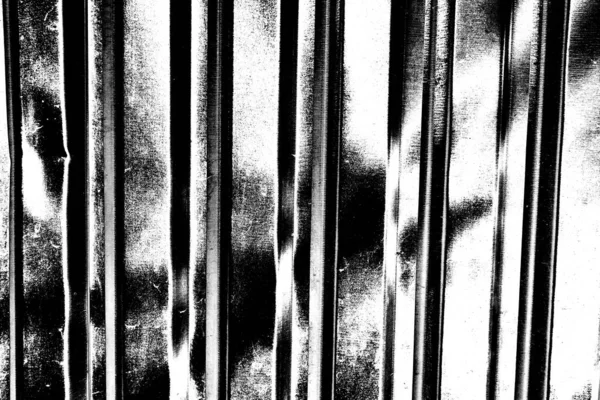 Corrugated Metal Sheet Serves Fence View Horizontal Vertical Stripes — Stock Photo, Image