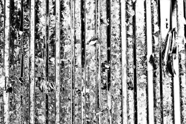 Corrugated Metal Sheet Serves Fence View Horizontal Vertical Stripes — Stock Photo, Image