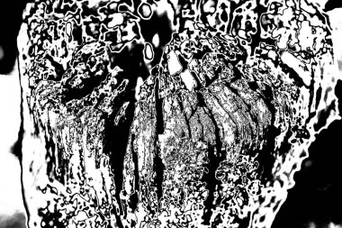 Soyut grunge arkaplanı. Monokrom dokusu. Siyah ve beyaz desenli arkaplan