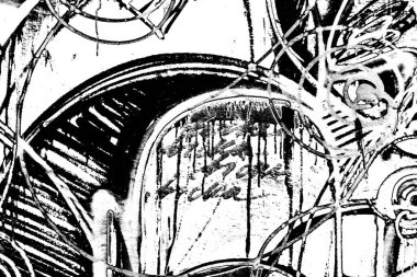 Soyut grunge arkaplanı. Monokrom dokusu. Siyah ve beyaz desenli arkaplan