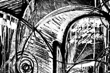 Soyut grunge arkaplanı. Monokrom dokusu. Siyah ve beyaz desenli arkaplan