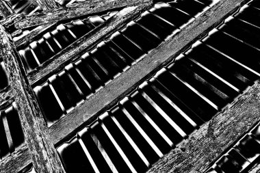 Soyut grunge arkaplanı. Monokrom dokusu. Siyah ve beyaz desenli arkaplan