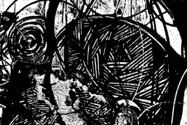 Soyut grunge arkaplanı. Monokrom dokusu. Siyah ve beyaz desenli arkaplan