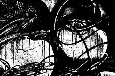 Soyut grunge arkaplanı. Monokrom dokusu. Siyah ve beyaz desenli arkaplan