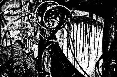 Soyut grunge arkaplanı. Monokrom dokusu. Siyah ve beyaz desenli arkaplan