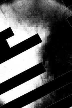 Soyut grunge arkaplanı. Monokrom dokusu. Siyah ve beyaz desenli arkaplan