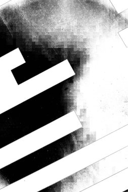 Soyut grunge arkaplanı. Monokrom dokusu. Siyah ve beyaz desenli arkaplan