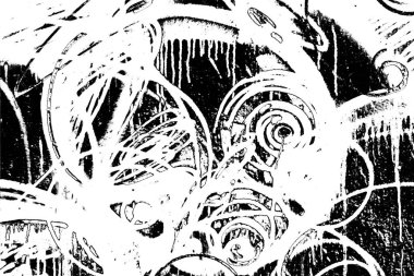 Soyut grunge arkaplanı. Monokrom dokusu. Siyah ve beyaz desenli arkaplan