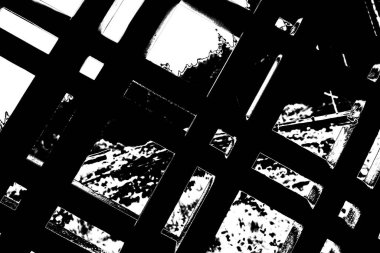 Soyut grunge arkaplanı. Monokrom dokusu. Siyah ve beyaz desenli arkaplan