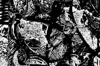 Soyut grunge arkaplanı. Monokrom dokusu. Siyah ve beyaz desenli arkaplan