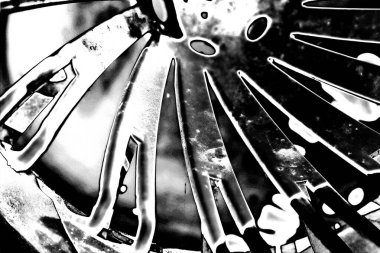 Soyut grunge arkaplanı. Monokrom dokusu. Siyah ve beyaz desenli arkaplan