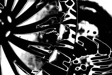 Soyut grunge arkaplanı. Monokrom dokusu. Siyah beyaz arkaplan