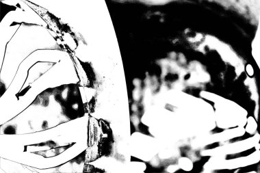 Soyut grunge arkaplanı. Monokrom dokusu. Resim siyah ve beyaz tonları içerir.