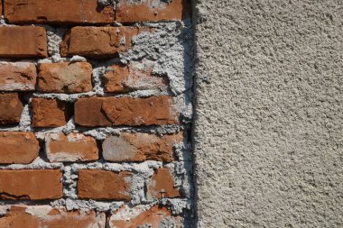 Eski model tuğla duvarın arka planı