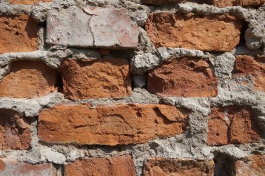 Eski model tuğla duvarın arka planı