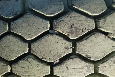 Boyalı araba lastiği yakın çekim dokusu arka planı