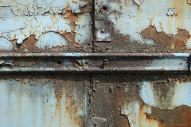 Dökülen boya paslı metal dokusu