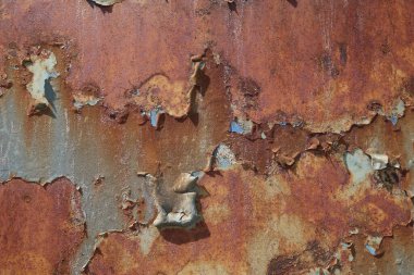 Dökülen boya paslı metal dokusu