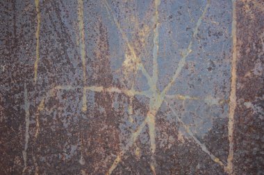 Çizik ve çatlaklarla metal doku