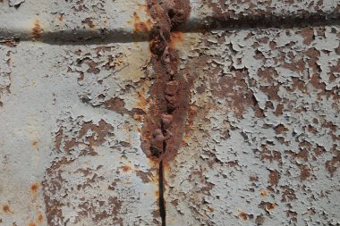 Çizik ve çatlaklarla metal doku