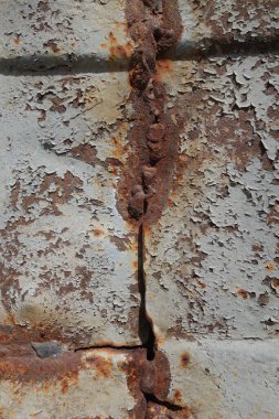 Çizik ve çatlaklarla metal doku