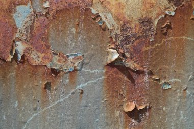Dökülen boya paslı metal dokusu