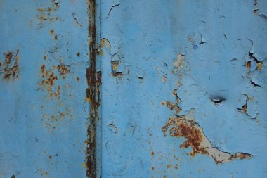 Dökülen boya paslı metal dokusu