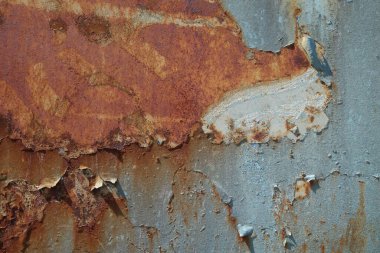 Dökülen boya paslı metal dokusu