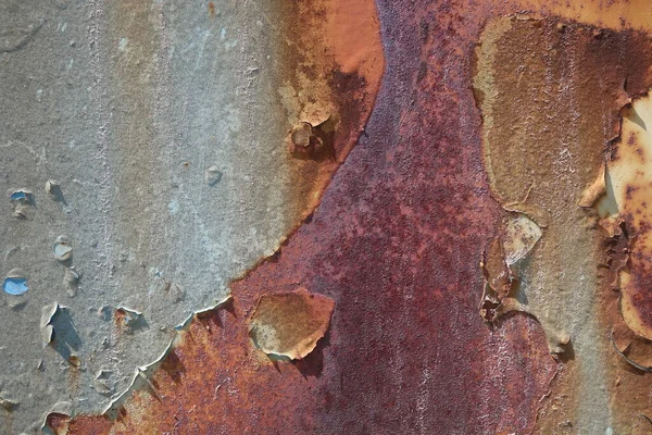 Peeling Farby Zardzewiały Metal Szorstki Tekstury — Zdjęcie stockowe