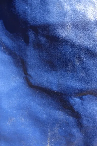 Tekstur Pelat Logam Cat Biru Dan Latar Belakang — Stok Foto
