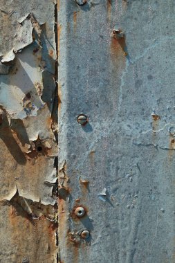 Dökülen boya paslı metal dokusu