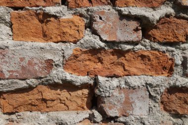 Eski model tuğla duvarın arka planı