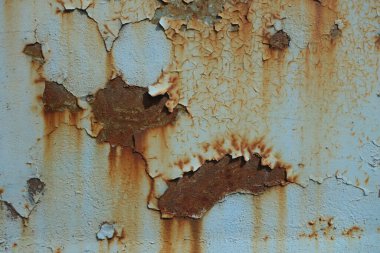 Dökülen boya paslı metal dokusu