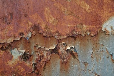 Dökülen boya paslı metal dokusu