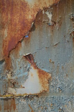 Dökülen boya paslı metal dokusu