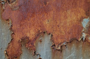 Dökülen boya paslı metal dokusu