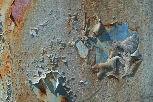 Ξεβαμμένο Χρώμα Σκουριασμένο Μέταλλο Τραχιά Υφή — Φωτογραφία Αρχείου