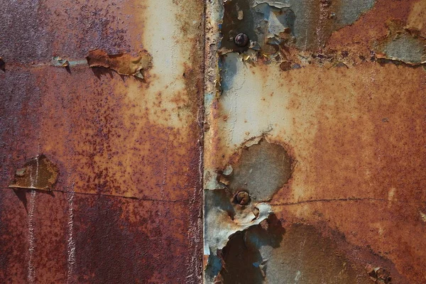 Abblätternde Farbe Rostet Metall Raue Textur — Stockfoto