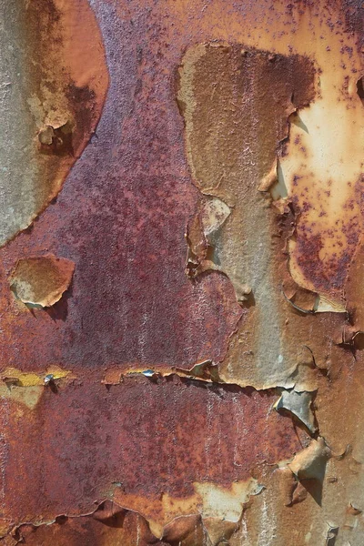 Peeling Paint Rusting Metal Rough Texture — Stock Photo, Image