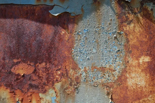 Ξεβαμμένο Χρώμα Σκουριασμένο Μέταλλο Τραχιά Υφή — Φωτογραφία Αρχείου