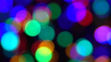 Güzel renkli bokeh ışıklarının soyut çekimleri.