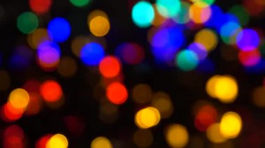 Güzel renkli bokeh ışıklarının soyut çekimleri.