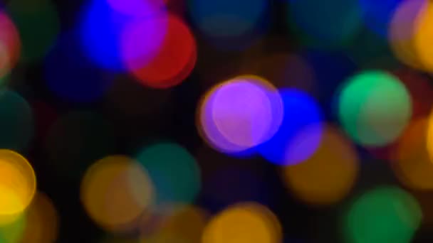 Lähikuva Abstrakti Kuvamateriaalia Kaunis Värikäs Bokeh Valot — kuvapankkivideo