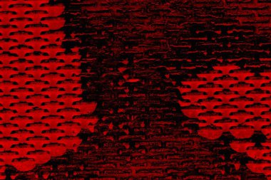 Soyut grunge arkaplanı. Monokrom dokusu. Siyah ve kırmızı desenli arka plan