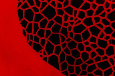 Soyut grunge arkaplanı. Monokrom dokusu. Siyah ve kırmızı desenli arka plan