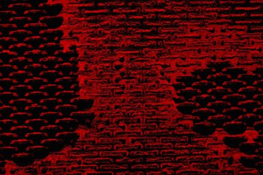 Soyut grunge arkaplanı. Monokrom dokusu. Siyah ve kırmızı desenli arka plan