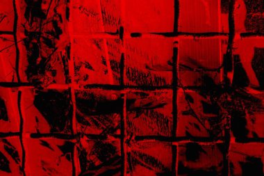 Soyut grunge arkaplanı. Monokrom dokusu. Siyah ve kırmızı desenli arka plan